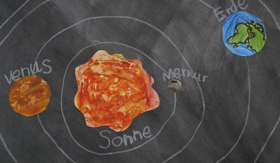 planets, chalk drawing, celestial bodies, school material, board, painted, layout, earth, venus, mars, sun, space, solar system, universe, orbit, planetary system, mercury, astronautics, school, students, art lessons, teaching, fashion, nature, school theme, science, astronomy, to paint