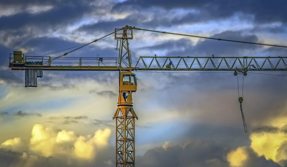crane, industrial, construction, site, nature, sky, clouds, engineering