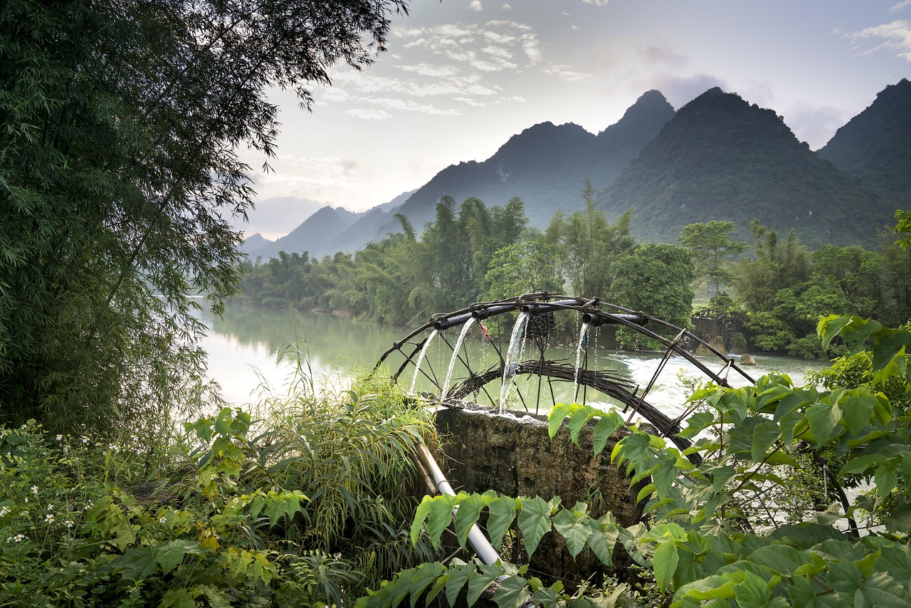 agriculture, asia, beauty, crop, winter, equipment, fields, flow, geographic location, green, hill, horizontal, lake, view, mountain, mountains, nature, north, old, out side, people, photography, cereal crops, rice, river, rural scene, landscape - nature, sky, spring water, travel, tropical climate, valley, vietnam, country, wheel, wood - material, agriculture, winter, view, people, rice, tropical climate, tropical climate, tropical climate, tropical climate, tropical climate, vietnam, vietnam, vietnam, vietnam