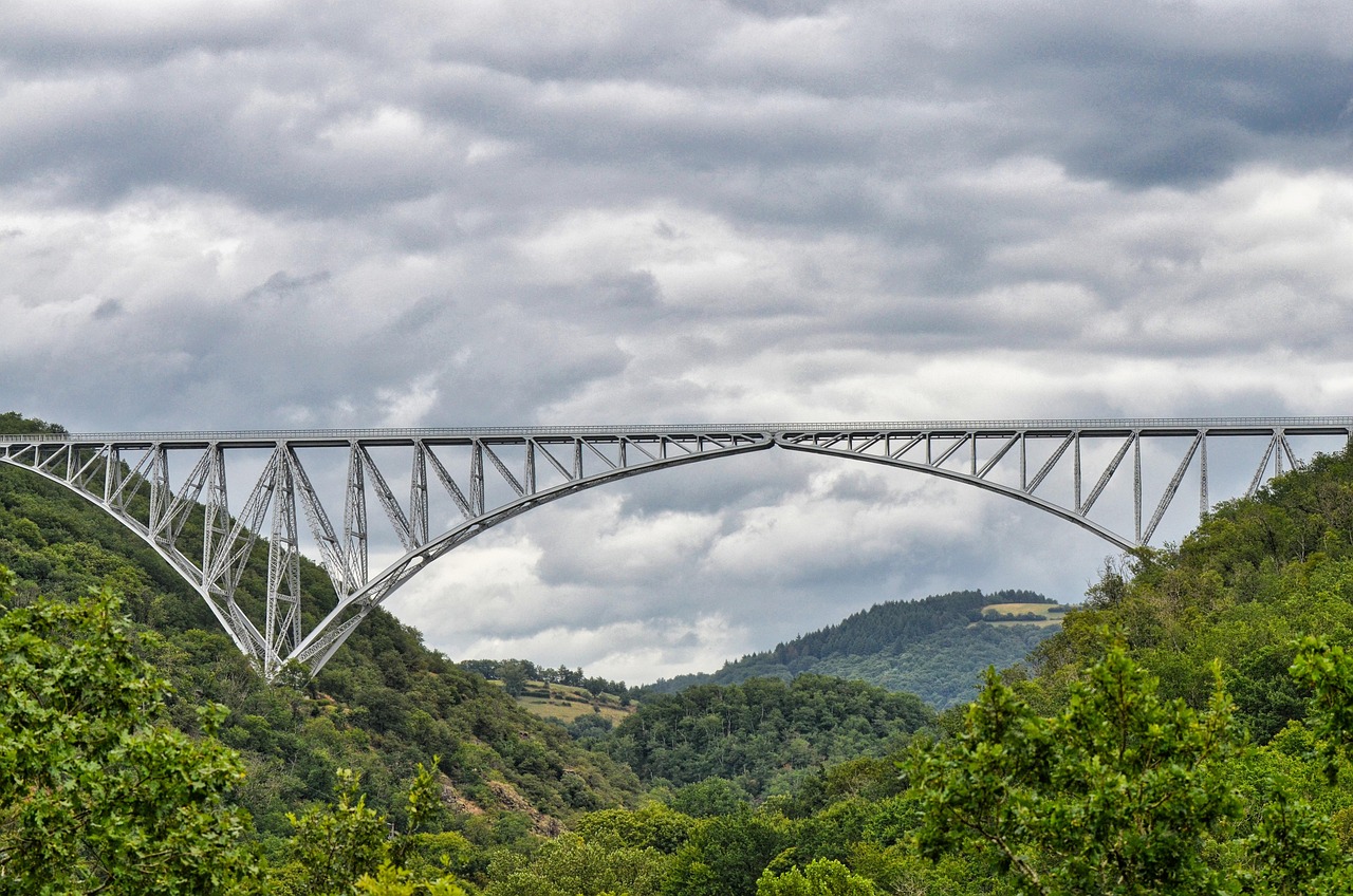 bridge, viaduct, architecture, historical, steel, beams, rivet, rails, bridge, bridge, bridge, bridge, bridge