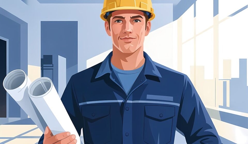 architect, hard hat, blueprints, construction, workwear, engineering, man, building design, office, architecture, interior design, modern, professional, industry, design, projects, engineer, experienced, work, modernization