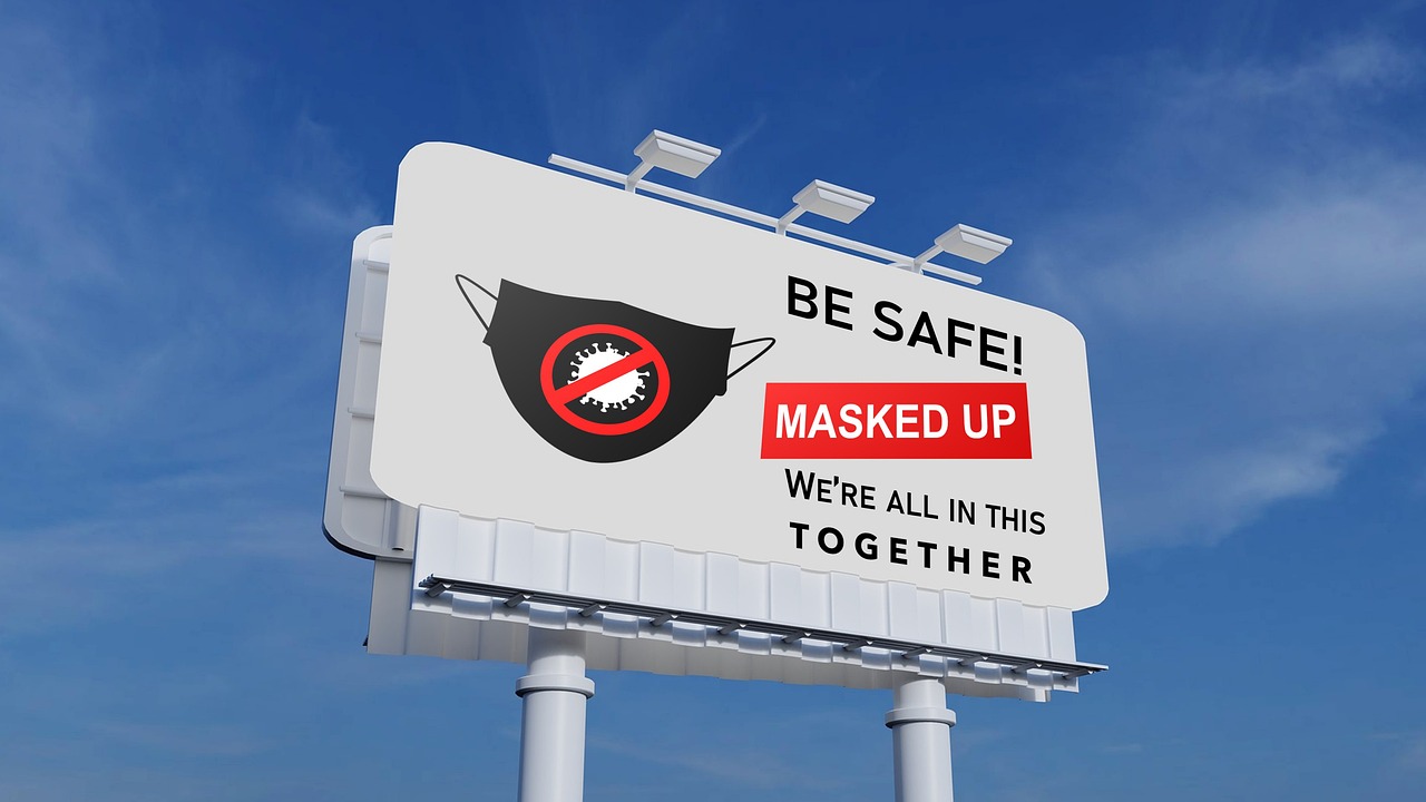pandemic, billboard, be safe, safety, coronavirus, lockdown, blue safety, billboard, billboard, billboard, billboard, billboard