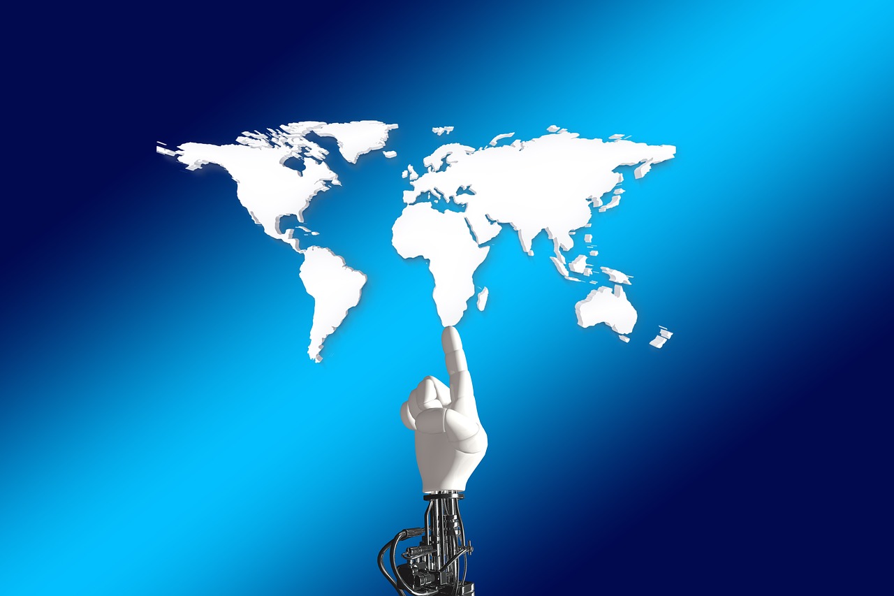 automation, balance, balancing act, finger, technology, poor, robot, world, earth, globe, kinetics, robotics, power, industrialization, continents, politics, business, international, global, worldwide, industry, change, rethinking, thought process, perspective