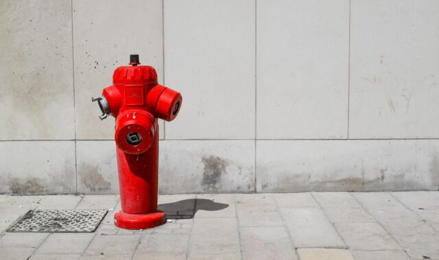 fire, hydrant, water, emergency, safety, protection, red, equipment, danger, hose, pressure, pipe, metal, rescue, security, city, firefighter, prevention, plug, color, street, gray fire, gray street, gray security, gray emergency, nature, gray safety, gray color, gray metal